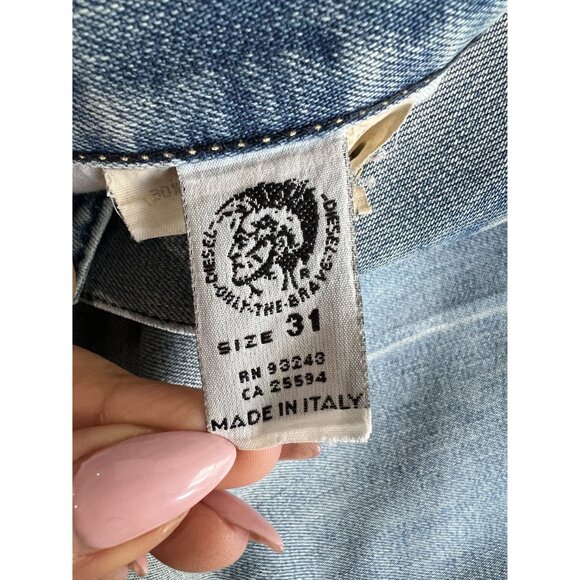 Vintage Diesel Distressed Fanker Skinny Jeans in Blue - Picture 6 of 7